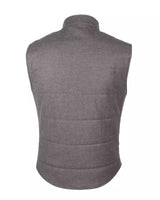 Woven Wool Cashmere Vest with Button Closure and Multiple Pockets 54 IT Men