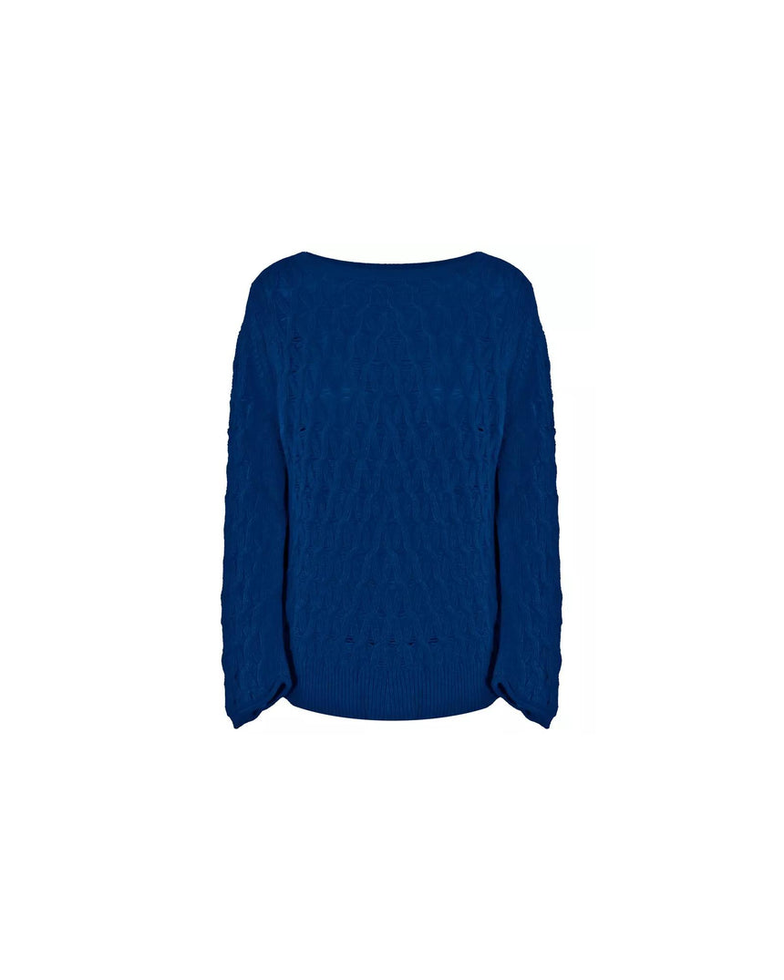 Malo Boat Neck Sweater with Rhombus Patterns in Wool and Cashmere M Women