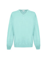 Green Tea V-Neck Cashmere Sweatshirt L Men