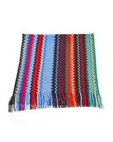 Geometric Pattern Fringed Scarf One Size Women