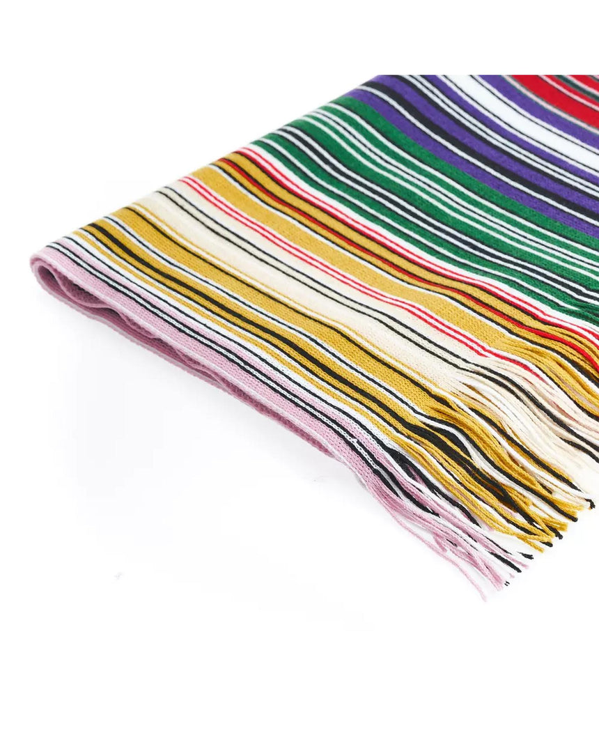 Geometric Pattern Fringed Scarf One Size Women