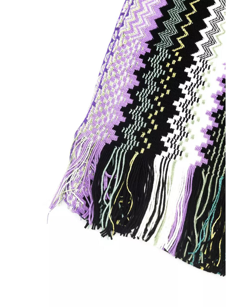 Geometric Fantasy Fringed Scarf One Size Women