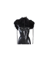 Dolce & Gabbana Black Fox Fur Shoulder Wrap S Women