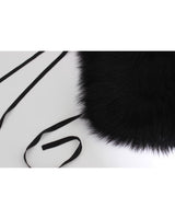 Dolce & Gabbana Black Fox Fur Shoulder Wrap S Women