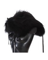 Dolce & Gabbana Black Fox Fur Shoulder Wrap M Women