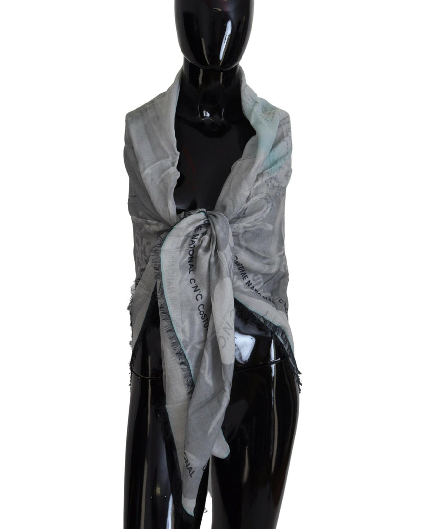 CNC Costume National Womens Fringed Scarf One Size Women