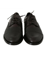 Brown Leather Laceup Dress Shoes by Dolce & Gabbana 40 EU Men