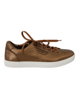 Fashion Casual Sneakers with Metallic Gold Finish 39 EU Men