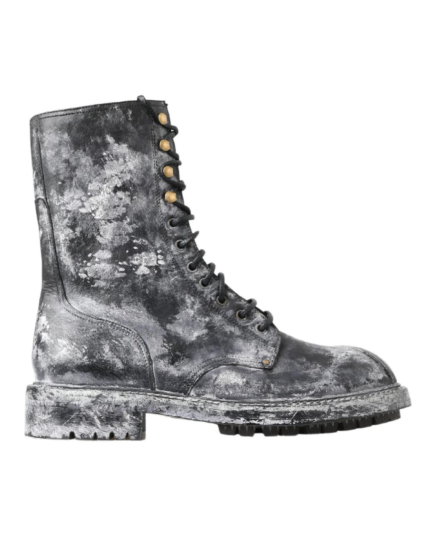 Gorgeous Dolce & Gabbana Lace Up Boots with Logo Details 40 EU Men