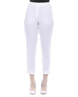 Soft Trousers with Elastic Waistband and Metallic Detail 42 IT Women