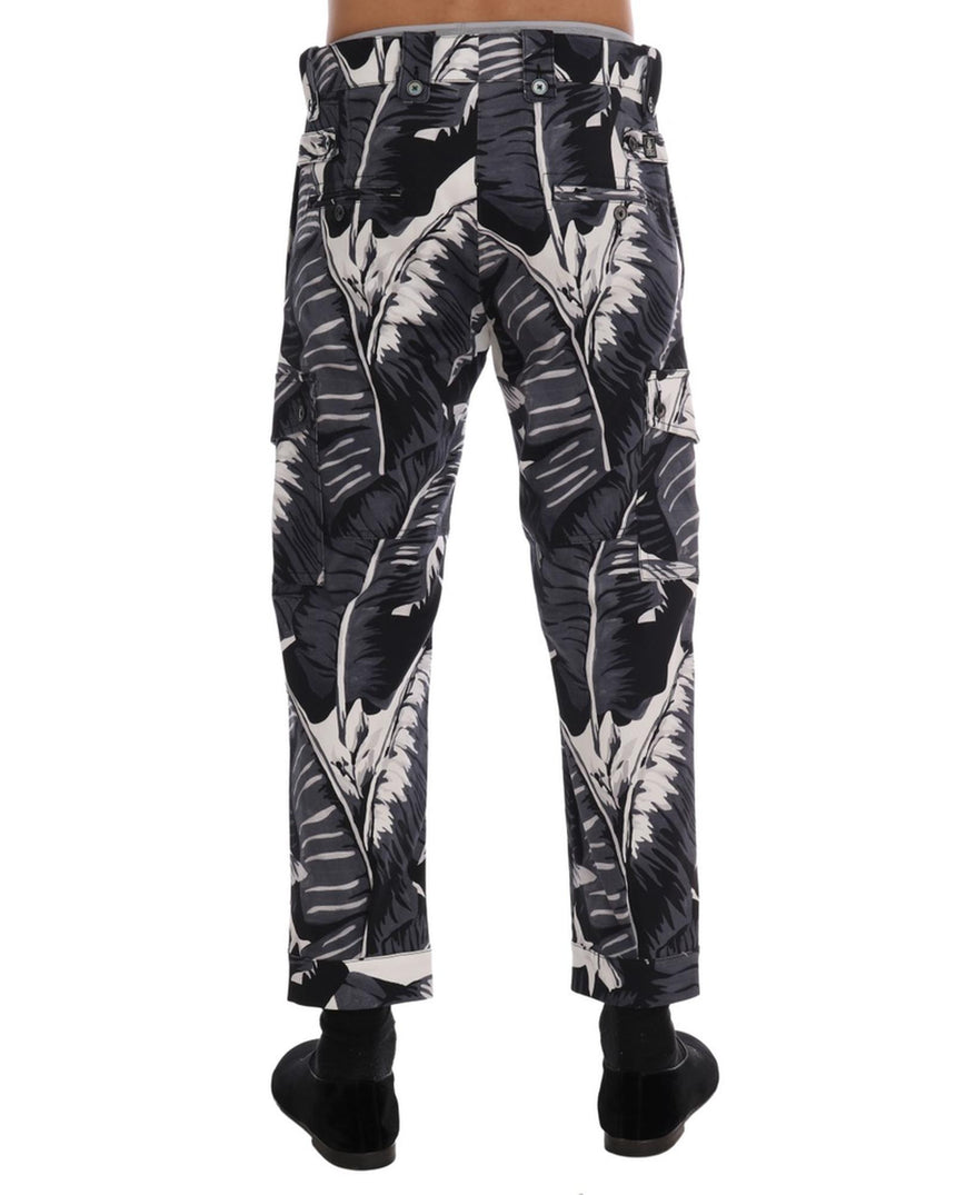 Gorgeous Casual Capri Pants with Banana Leaf Print 50 IT Men