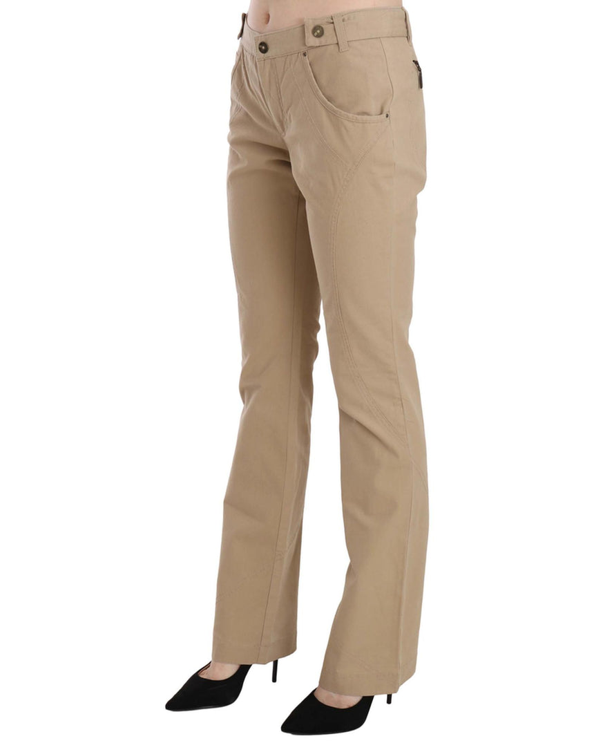 Just Cavalli Mid Waist Straight Trouser Pants 46 IT Women