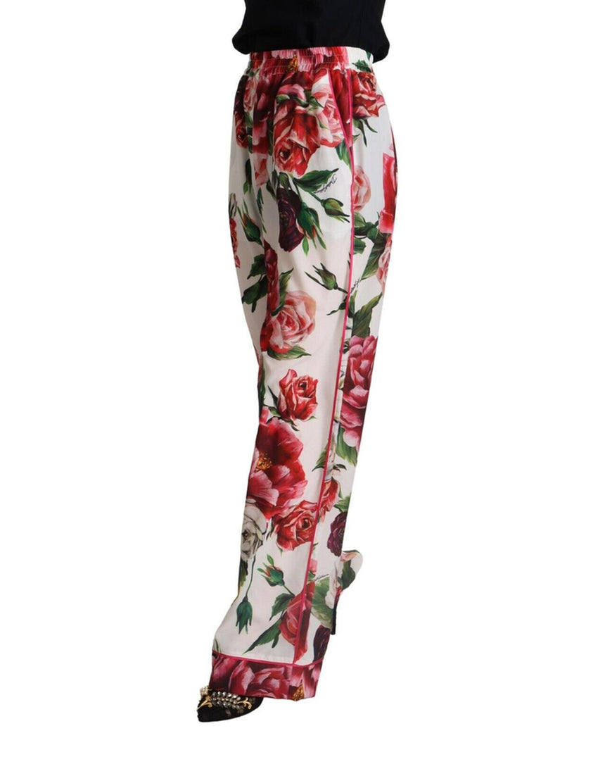 Floral Print Wide Leg Pants by Dolce & Gabbana 38 IT Women