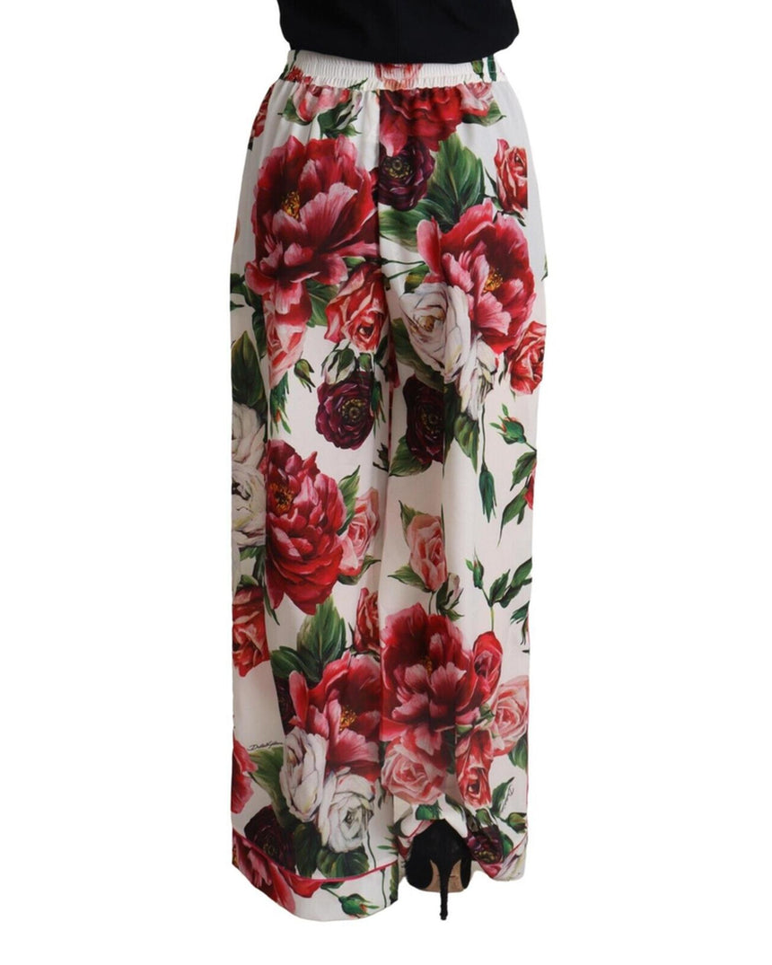 Floral Print Wide Leg Pants by Dolce & Gabbana 38 IT Women