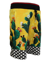 Authentic Dolce & Gabbana Multicolor Cactus Print Sweat Shorts 44 IT Men