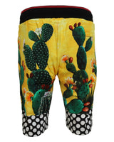 Authentic Dolce & Gabbana Multicolor Cactus Print Sweat Shorts 44 IT Men