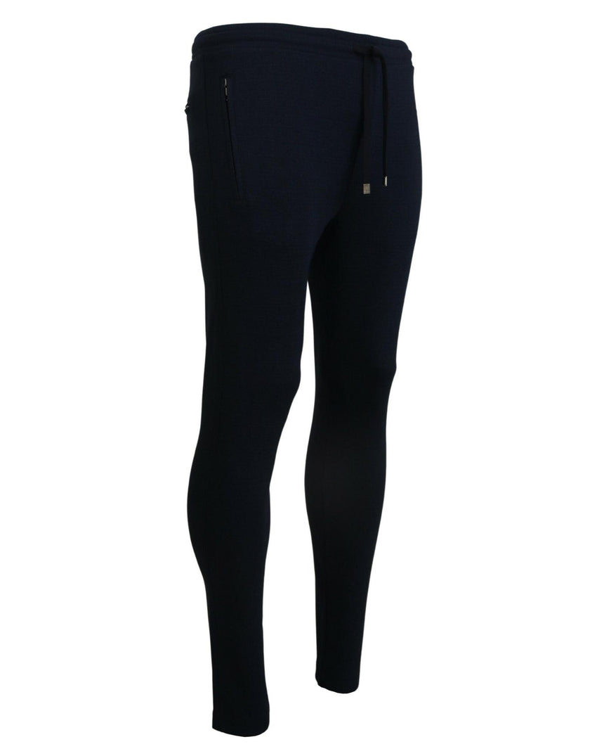 Blue Track Casual Sweatpants with Logo Details by Dolce & Gabbana 46 IT Men