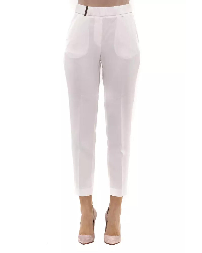 Regular Waist Trousers with Elastic Band 40 IT Women