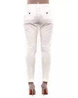 Cotton High Waist Trousers with Four Pockets 42 IT Women