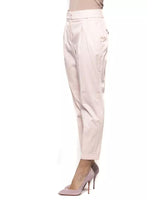 Ankle Cotton Trousers with Side and Back Pockets 42 IT Women