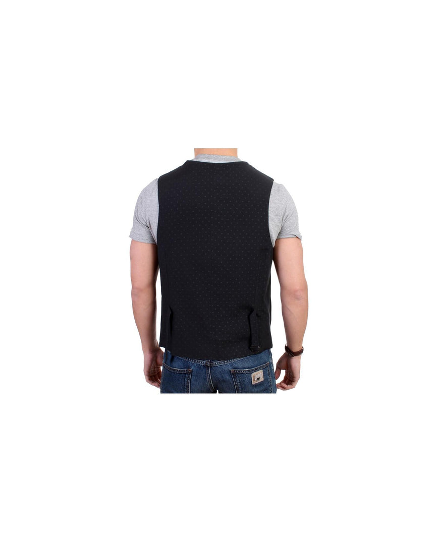 Casual Vest in Black Wool Blend by Costume National CNC 48 IT Men