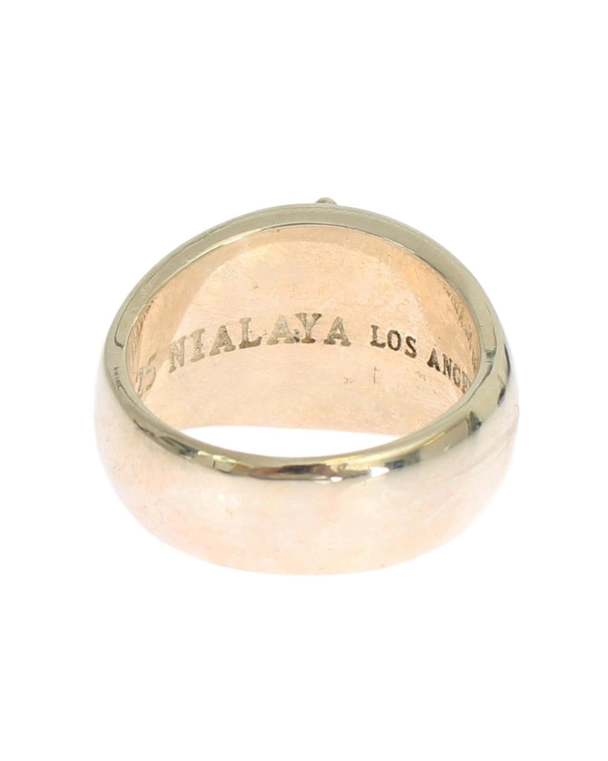 NIALAYA Sterling Silver Mens Ring MRING_023 60 EU Men