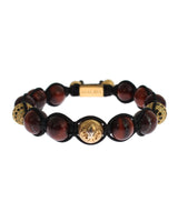 NIALAYA Red and Gold Multicolor CZ Bracelet S Women