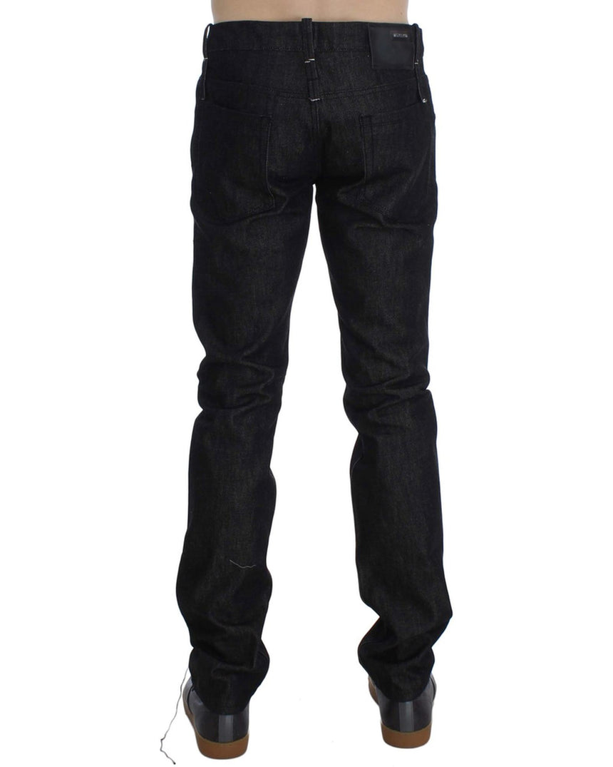 ACHT Mens Jeans - Slim Skinny Fit Logo Details W34 US Men