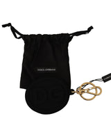 Dolce & Gabbana Keychains & Bag Charms with Logo Black/Gold One Size Men