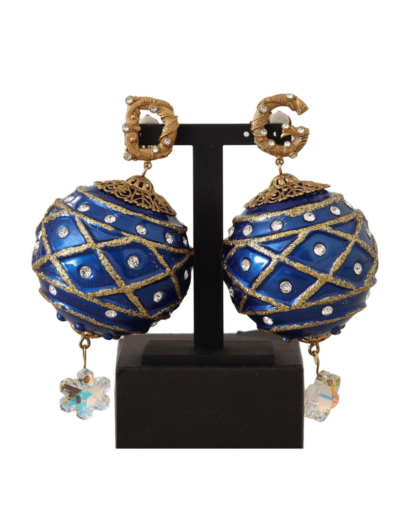 Dolce & Gabbana Christmas Balls Crystal Clip-On Earrings One Size Women