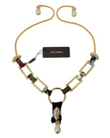 Gorgeous Dolce & Gabbana Gold Brass Pearl Statement Necklace One Size Women