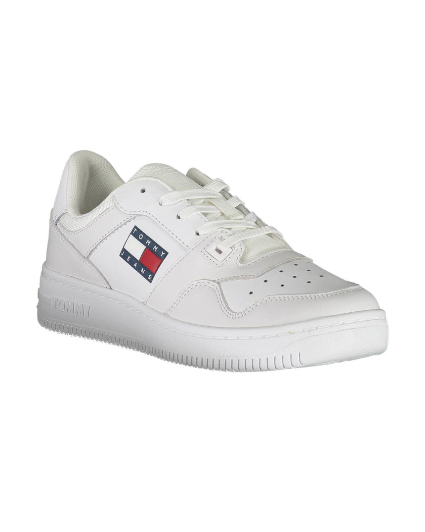 Tommy Hilfiger Women's White Polyester Sneaker - 40 EU