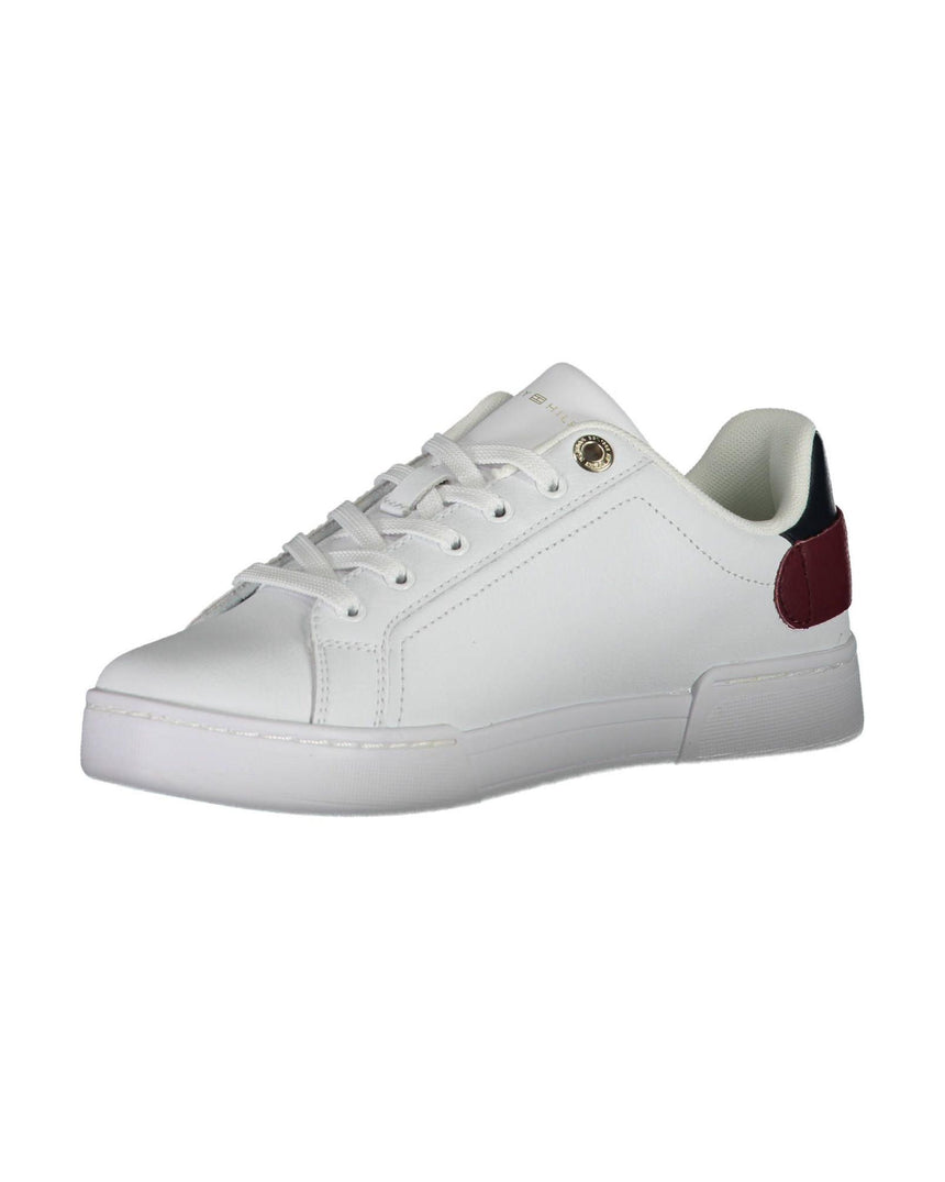 Tommy Hilfiger Women's White Polyester Sneaker - 40 EU