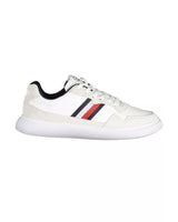 Tommy Hilfiger Men's White Polyester Sneaker - 41 EU