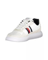 Tommy Hilfiger Men's White Polyester Sneaker - 41 EU