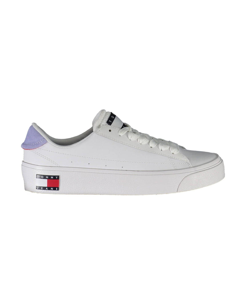 Tommy Hilfiger Women's White Polyester Sneaker - 38 EU