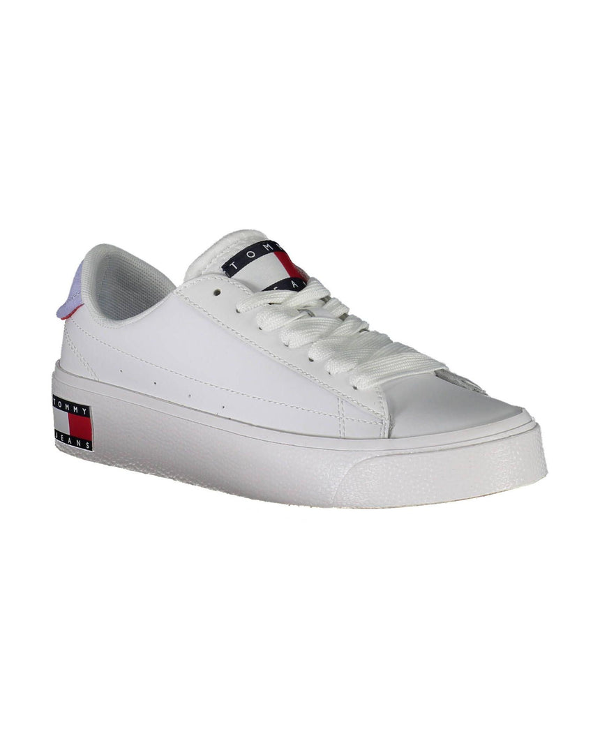 Tommy Hilfiger Women's White Polyester Sneaker - 38 EU