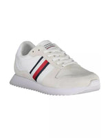 Tommy Hilfiger Men's White Polyester Sneaker - 41 EU