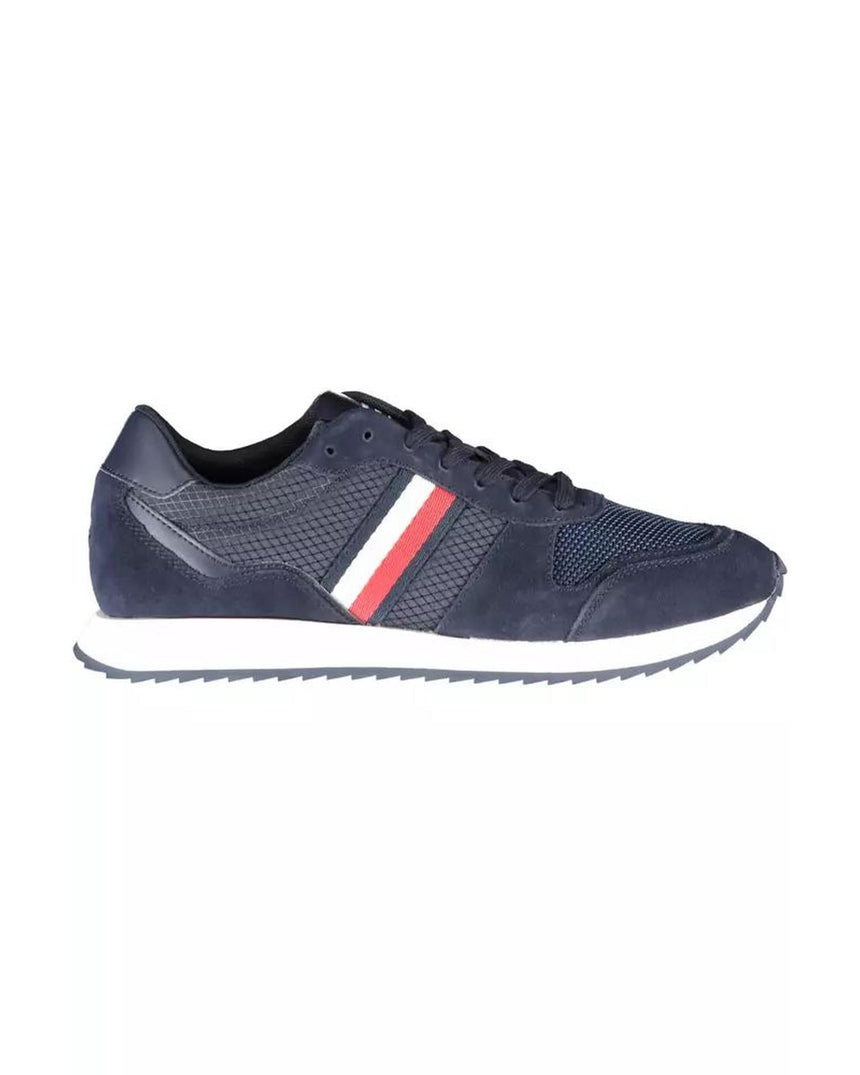 Tommy Hilfiger Men's Blue Polyester Sneaker - 41 EU