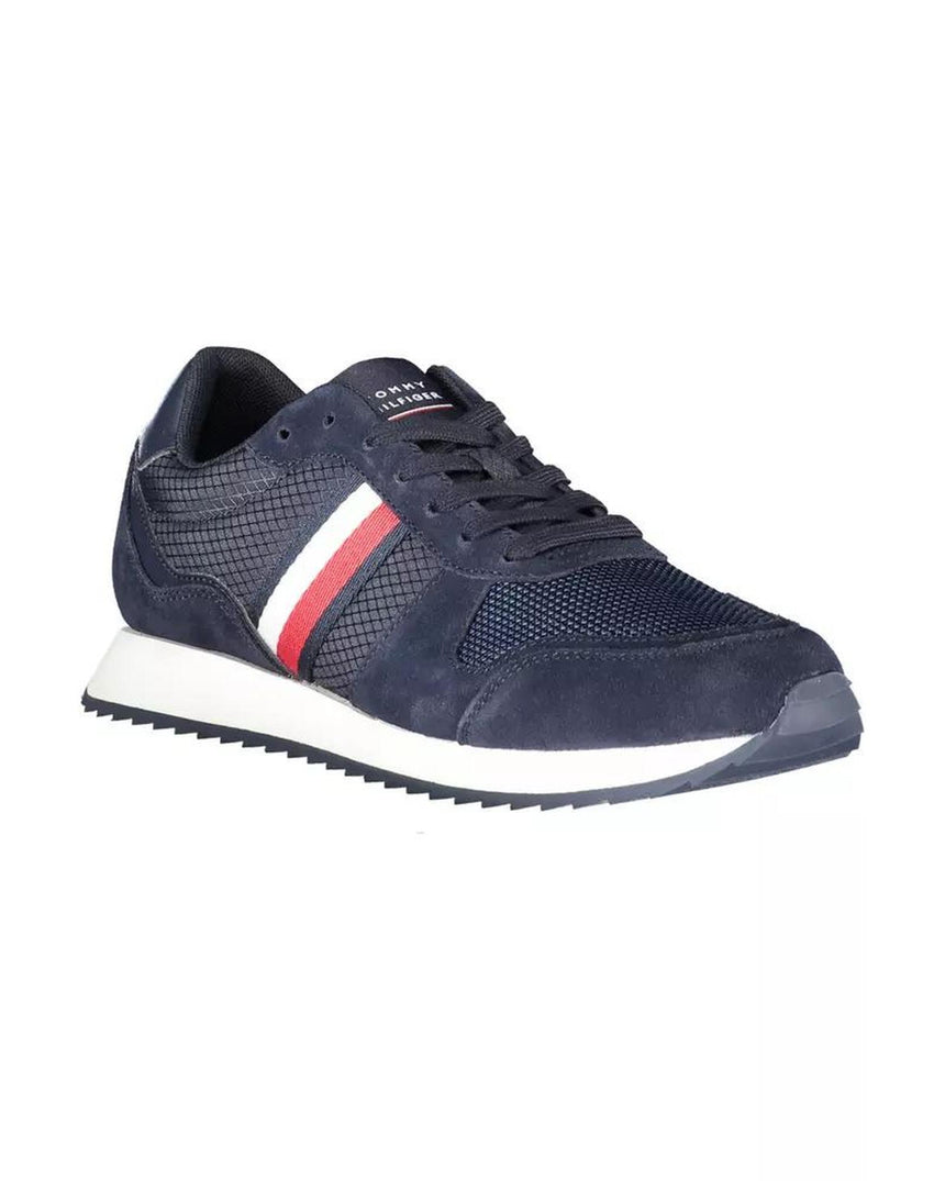 Tommy Hilfiger Men's Blue Polyester Sneaker - 42 EU