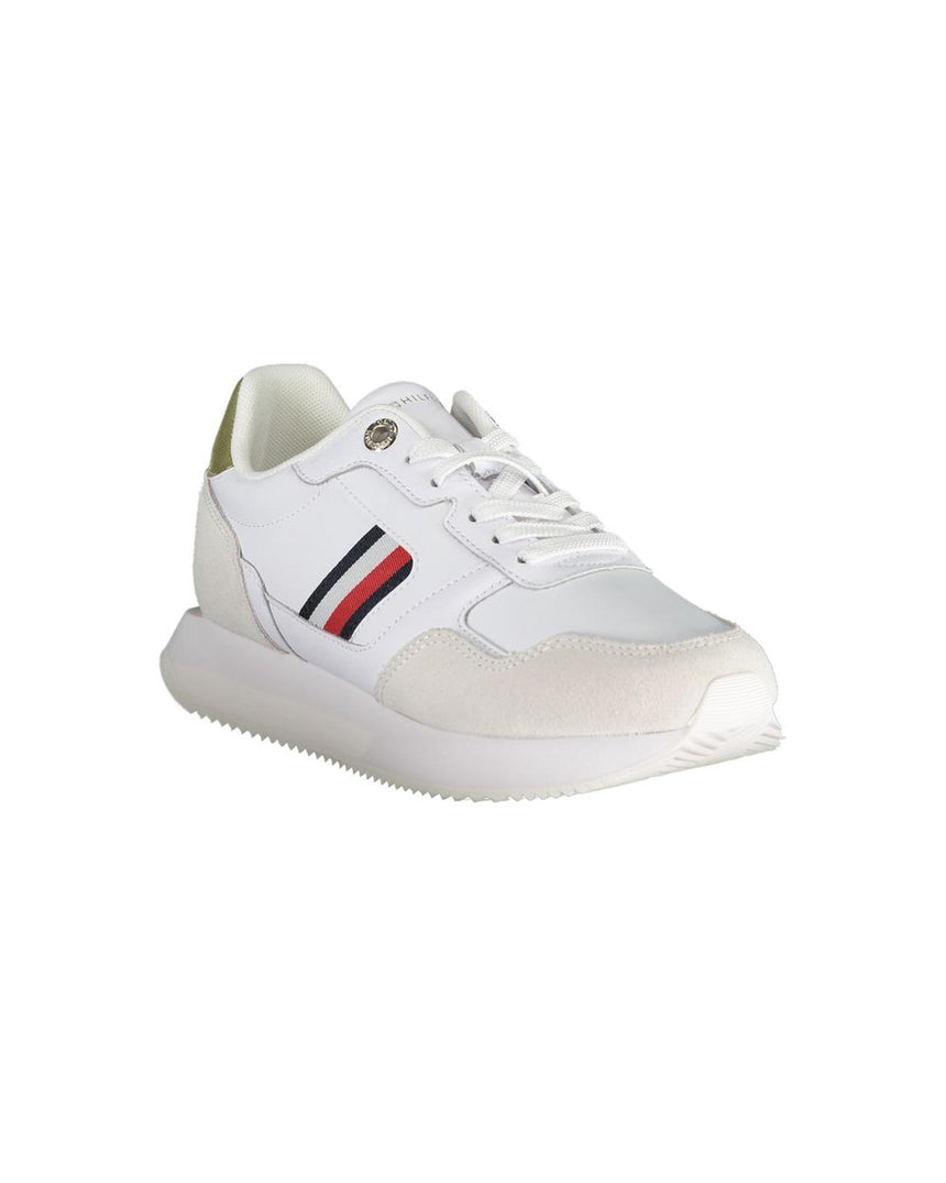 Tommy Hilfiger Women's White Polyester Sneaker - 39 EU