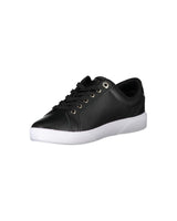 Tommy Hilfiger Women's Black Polyester Sneaker - 37 EU