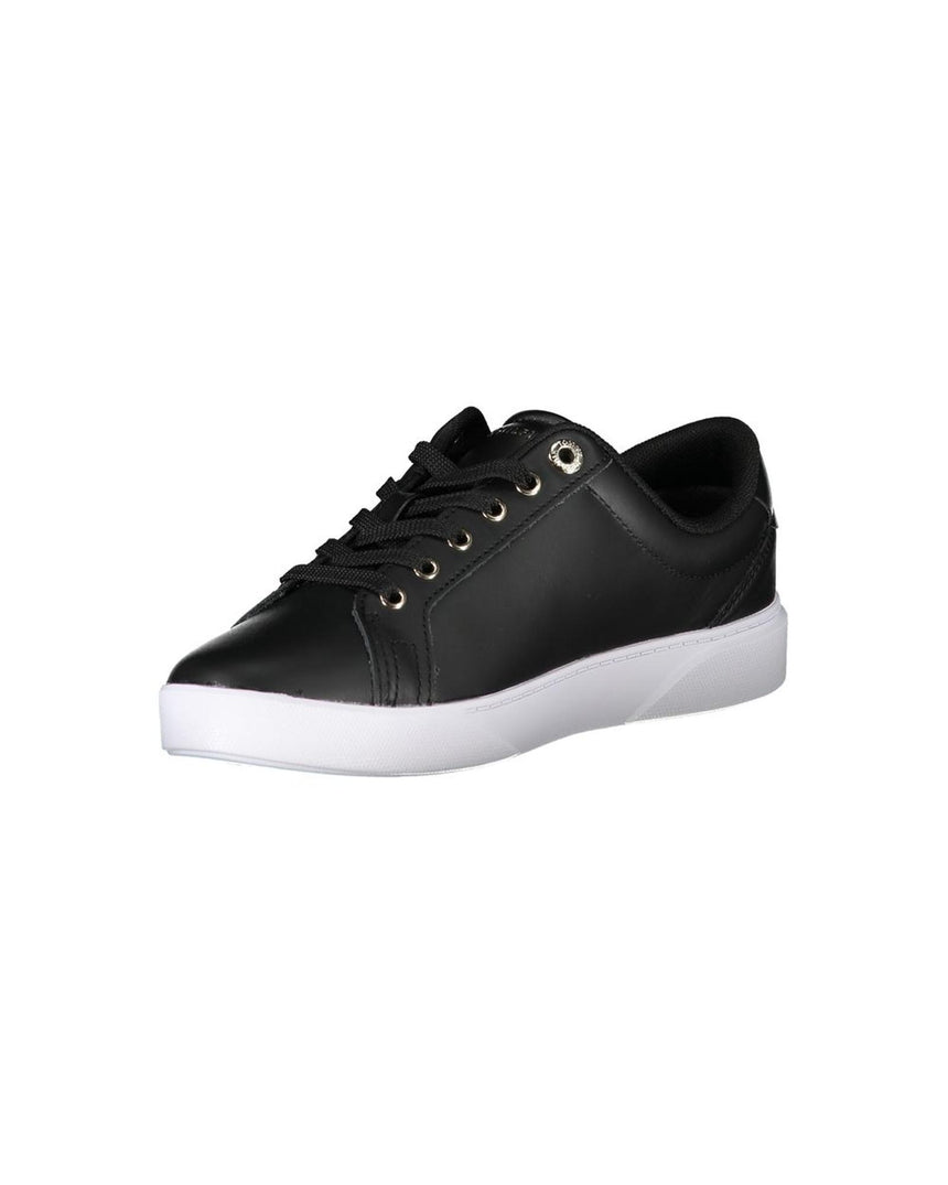 Tommy Hilfiger Women's Black Polyester Sneaker - 38 EU