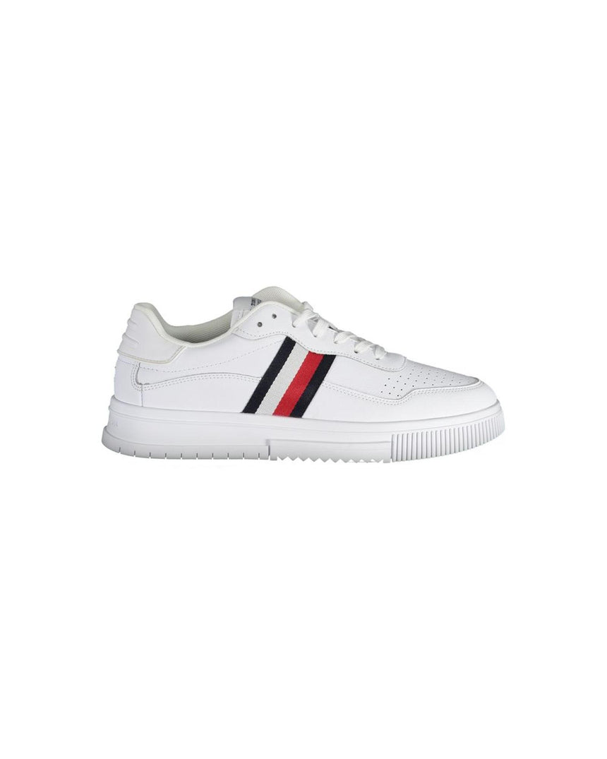 Tommy Hilfiger Men's White Polyester Sneaker - 46 EU