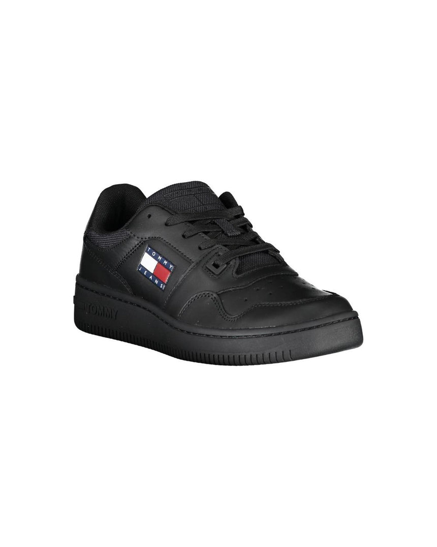 Tommy Hilfiger Women's Black Polyester Sneaker - 37 EU