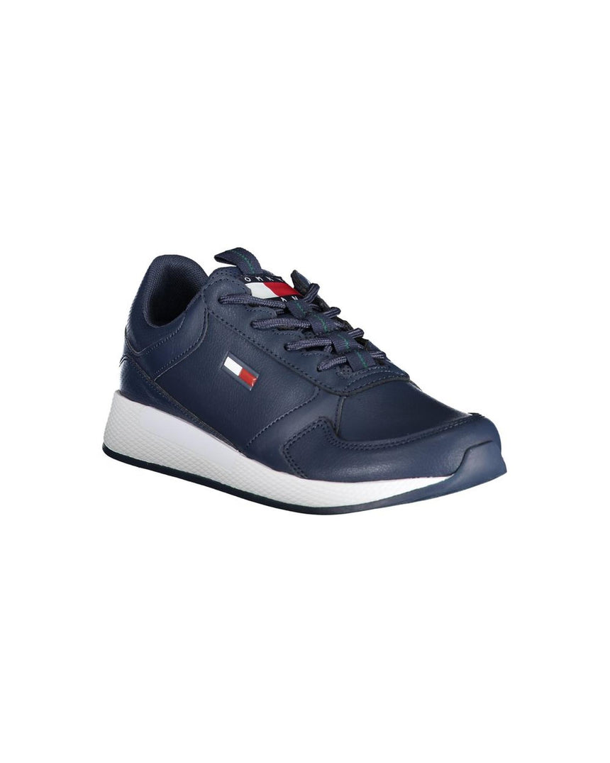 Tommy Hilfiger Men's Blue Polyester Sneaker - 40 EU