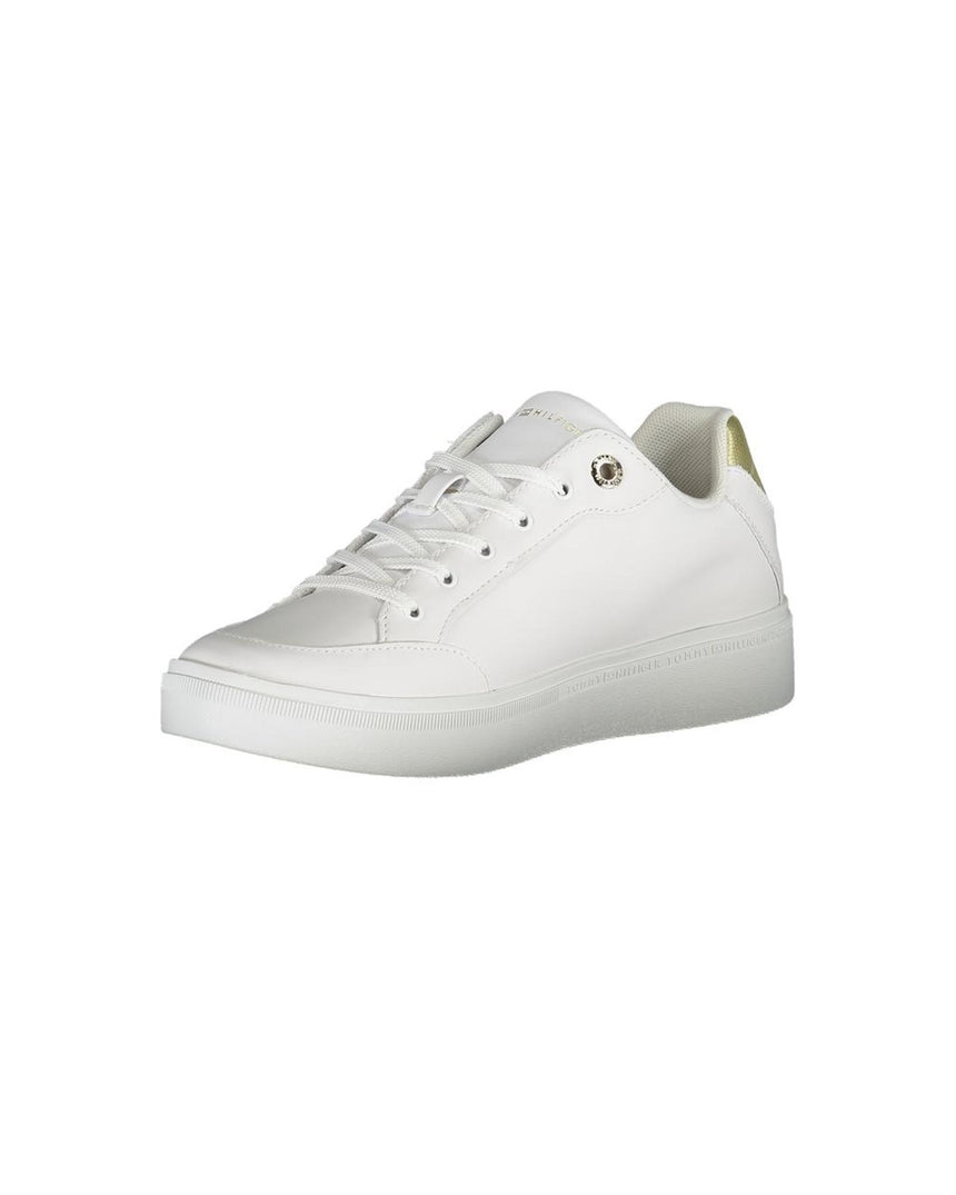 Tommy Hilfiger Women's White Polyester Sneaker - 39 EU