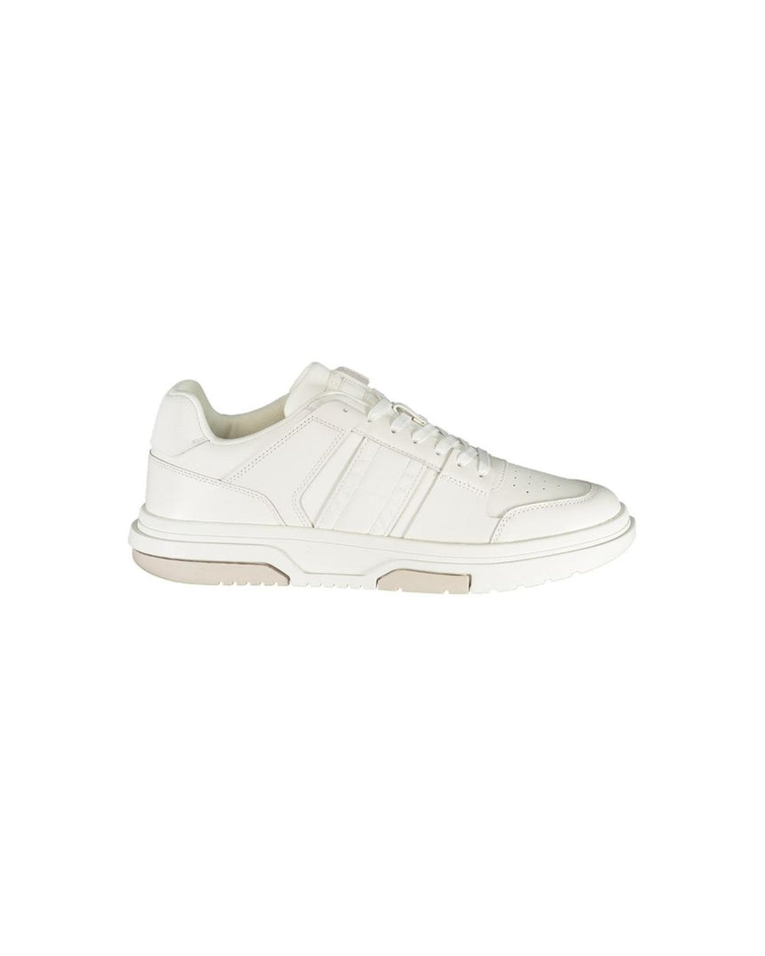 Tommy Hilfiger Men's White Polyester Sneaker - 40 EU