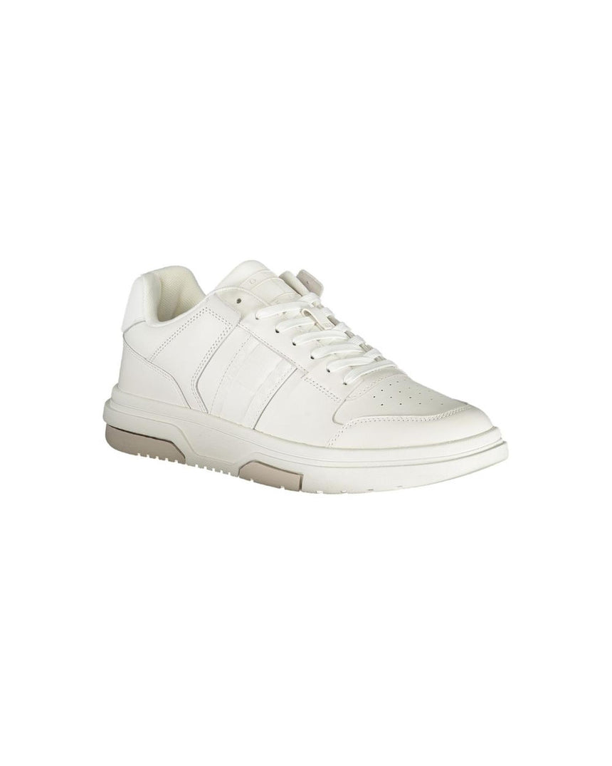 Tommy Hilfiger Men's White Polyester Sneaker - 40 EU