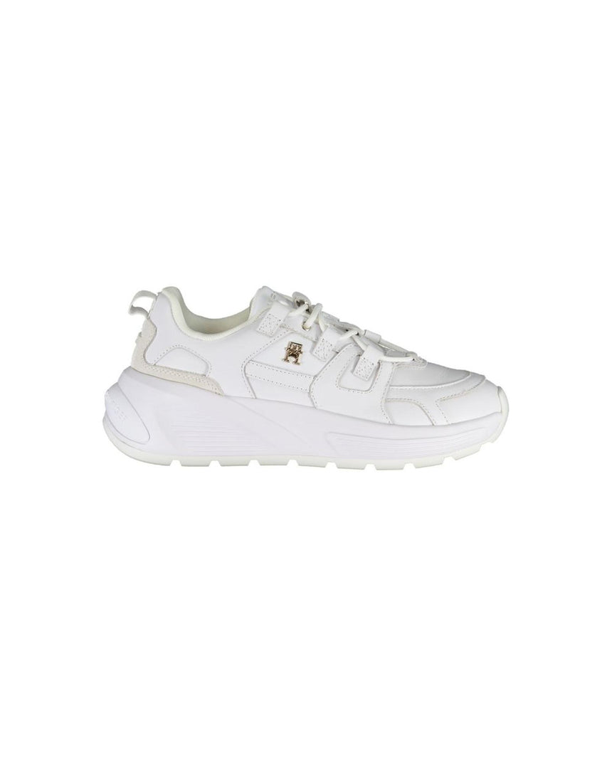 Tommy Hilfiger Women's White Polyester Sneaker - 38 EU